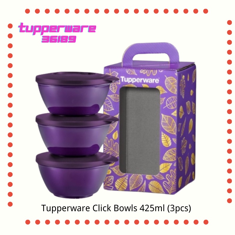 Tupperware Click Bowls 425ml (3pcs) | Shopee Malaysia