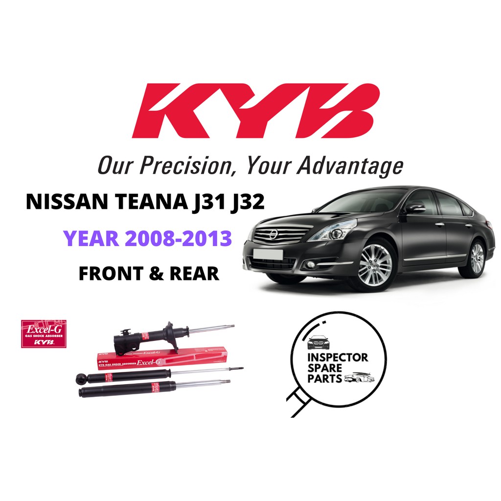 100% KYB NISSAN TEANA J31 J32 YEAR 2008-2013 FRONT AND REAR ABSORBER ...