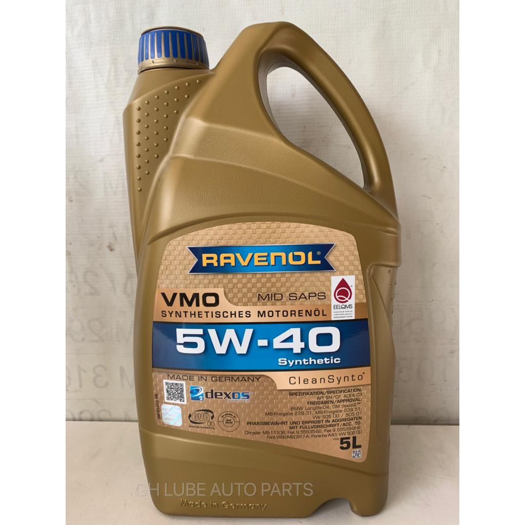 RAVENOL 5W40 VMO FULLY SYNTHETIC (5 litres) MADE IN GERMANY
