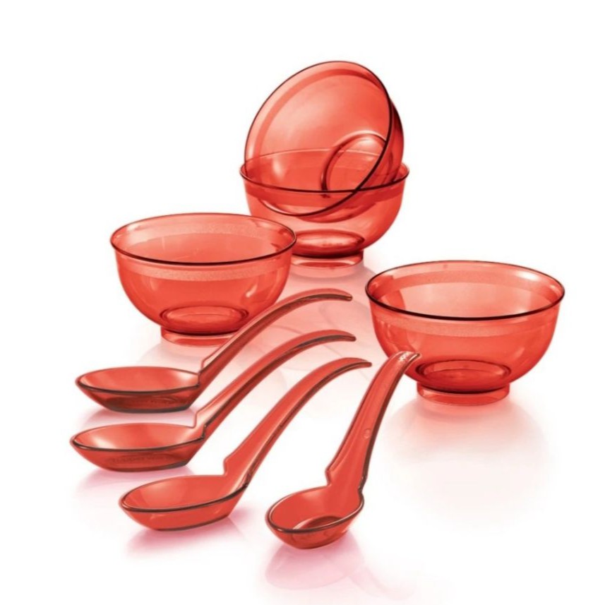 🔥READY STOCK🔥 Tupperware - Crystalline Bowl with Asian Spoonful Set ...