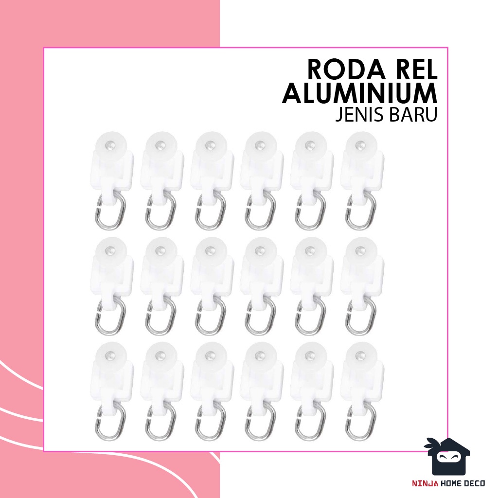 25pcs Roda Rel Aluminium Jenis Baru (Roller For New Styled Aluminium ...