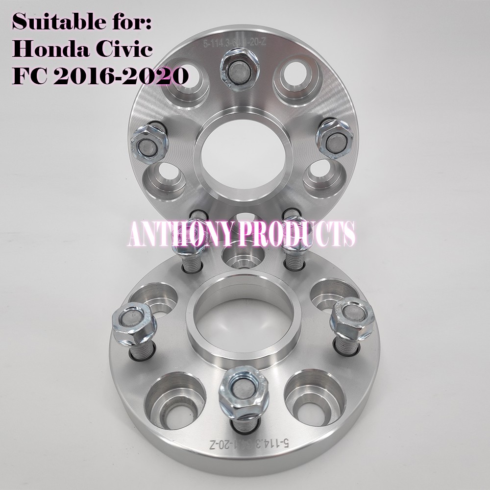 5 x 114.3 Hub Centric Wheel Spacers Honda Civic FC 20162020 Aluminium Spacer 15mm 20mm