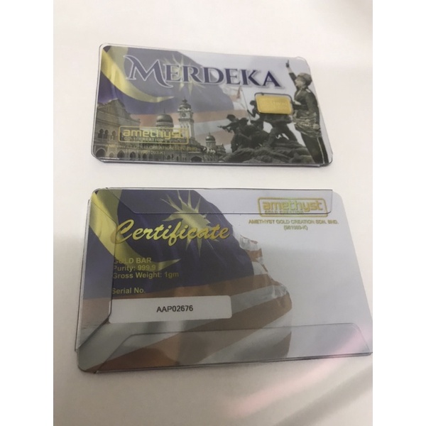 100% ORIGINAL GOLD BAR 1G EDISI MERDEKA | Shopee Malaysia