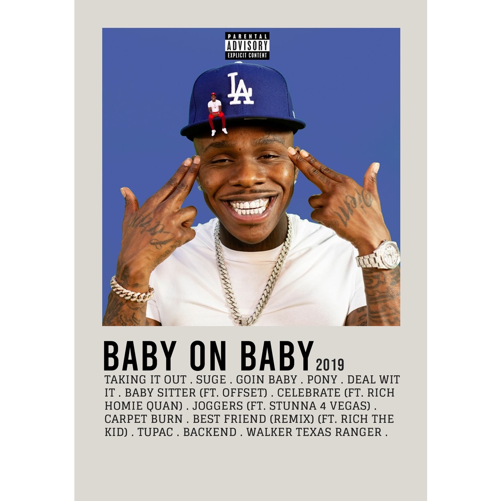 READY STOCK】Poster Cover Album by DaBaby for Room/Barber/Gift/Gym