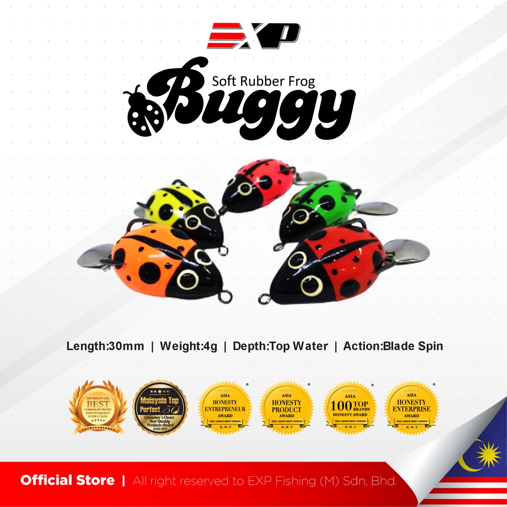 EXP BUGGY FROG EXP Soft Frog Murah Haruan Killer Katak Casting Umpan ...