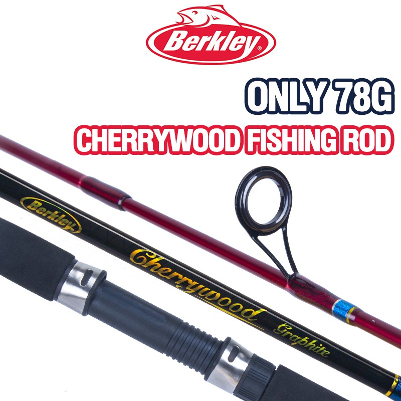 Joran Batang Pancing Berkley Spinning Fishing Rod M/ML Action EVA Handle Fishing  Pole Cherrywood Fishing Rod