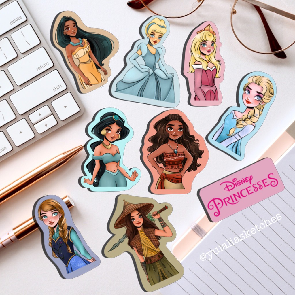 READY STOCK Princess Set A - 9 pcs Fun Cute Creative Decorative Cartoon ...