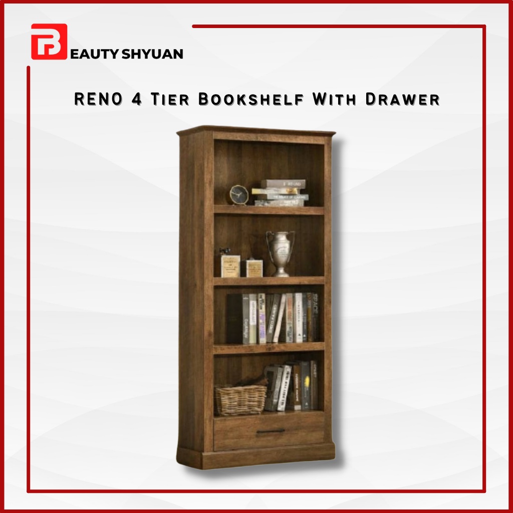 RENO 4 Tier Cabinet Display Rack Display Cabinet Book Rack Bookshelf ...