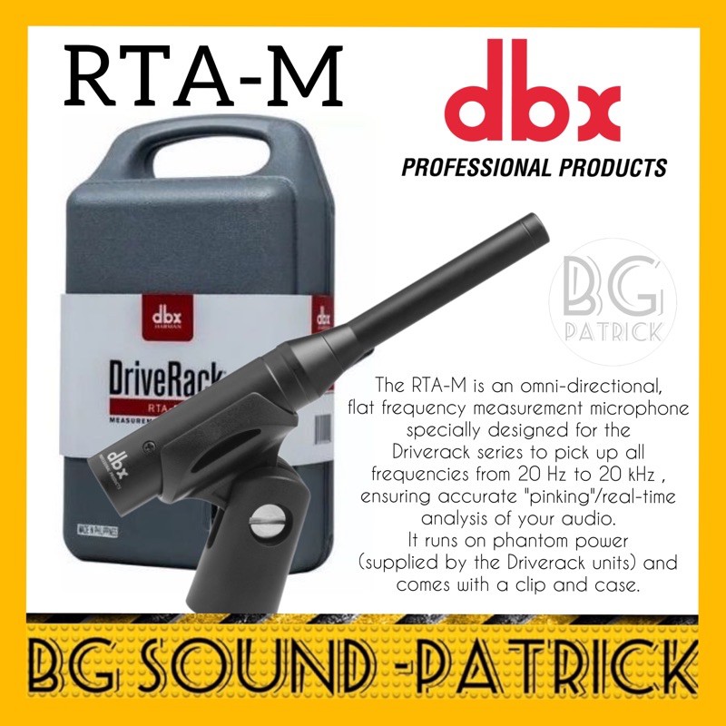 dbx RTA-M Omni-Directional Flat Measurement microphone RTA | Shopee ...
