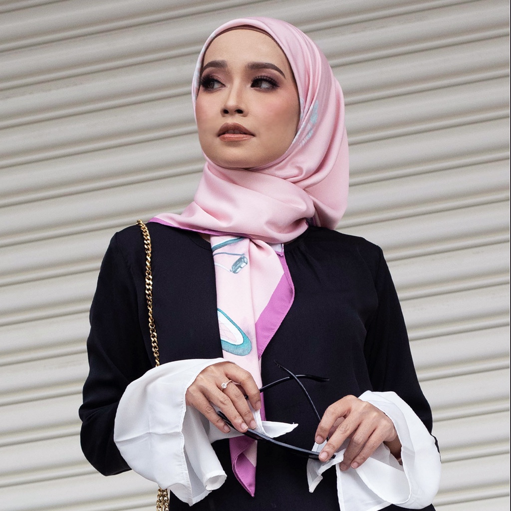 HAJRA Tudung Bawal Square Bercorak Sayyida 49 | Shopee Malaysia