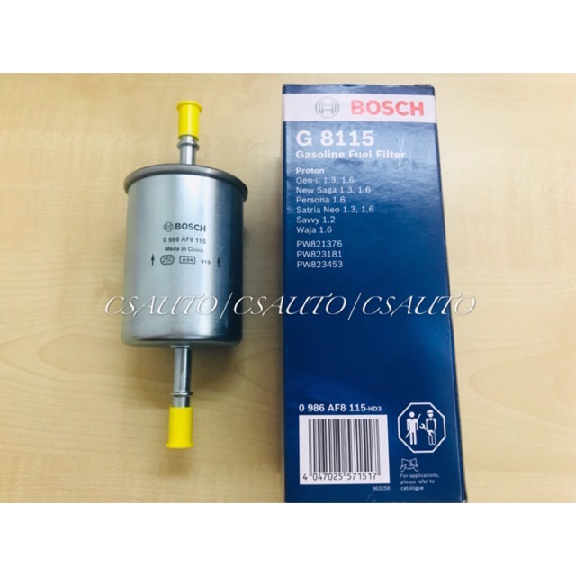 Original FUEL FILTER BOSCHProton Waja / Gen2 / Persona / BLM / FLX / Exora / Satria Neo