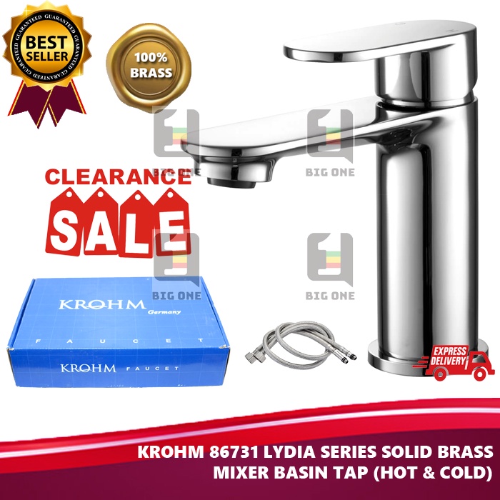 (OFFER) KROHM KR86731 LYDIA SOLID BRASS BASIN MIXER TAP | Shopee Malaysia