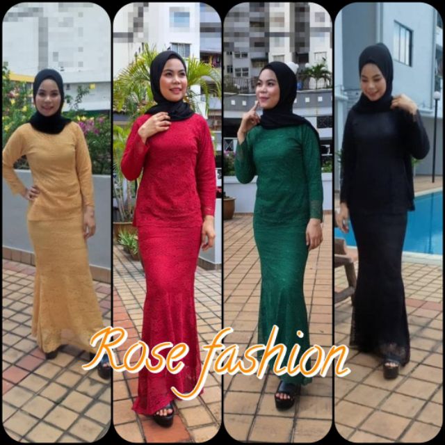 Baju kurung modern lace prada Shopee Malaysia