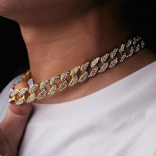 Bubble Letter Number 23 Cuban Chain for Men Iced Out Choker Necklace Real  Gold Plated Hip Hop Jewelry 2023 Trends