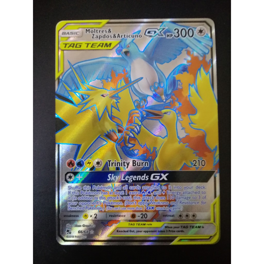 Moltres & Zapdos & Articuno Tag Team GX - 66/68 - Full Art Ultra Rare