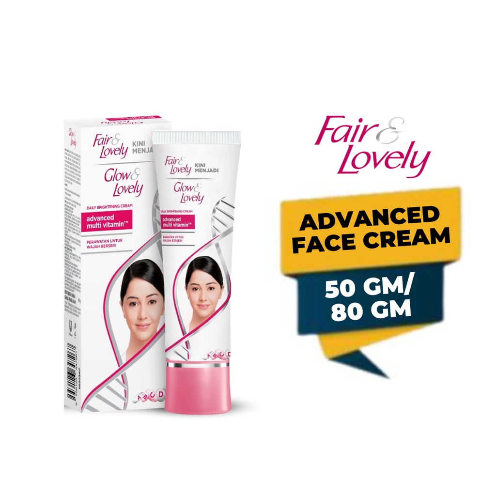 FAIR & LOVELY (GLOW & LOVELY) ADVANCED MULTI VITAMIN FAIRNESS CREAM ...