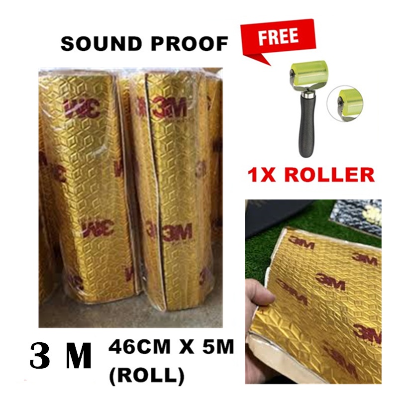 (Free Roller) 3 M Or Mohawk 46CM X 5M SOUND PROOF /HEAT INSULATION ...