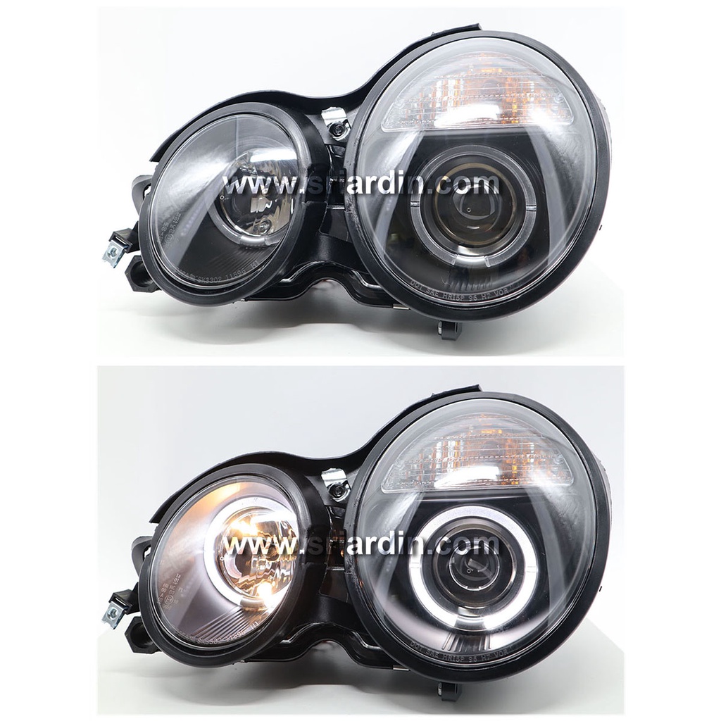 EAGLE EYES Chrome Projector Headlights For Mercedes W210 E-Class E320 E430 00-02