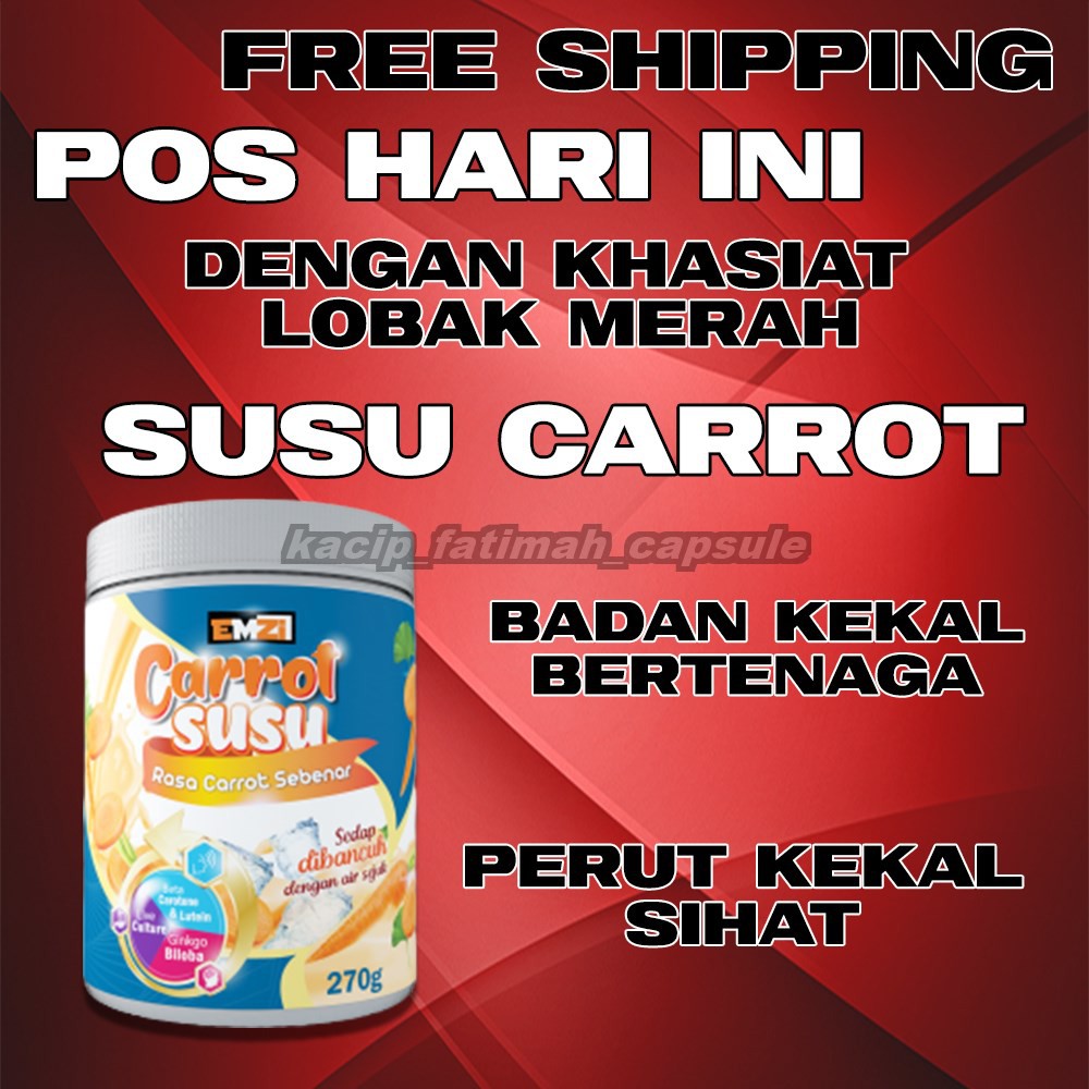 CARROT SUSU minuman terbaik seisi keluarga 270g Shopee Malaysia