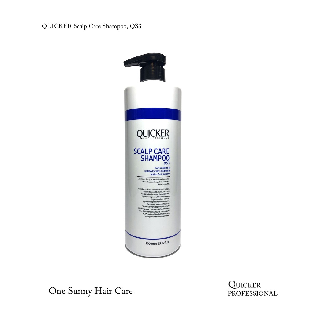QUICKER QS3 SCALP CARE SHAMPOO-1000ML-DANDRUFF DRY ITCHY SENSITIVE ...