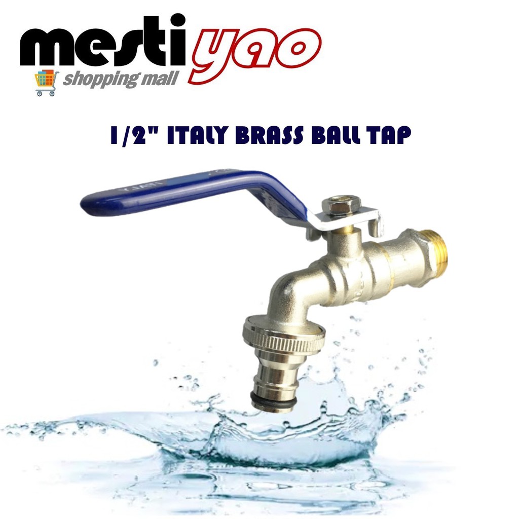 1/2" Italy Brass Ball Tap Washing Machine Tap Bathroom Garden Tap