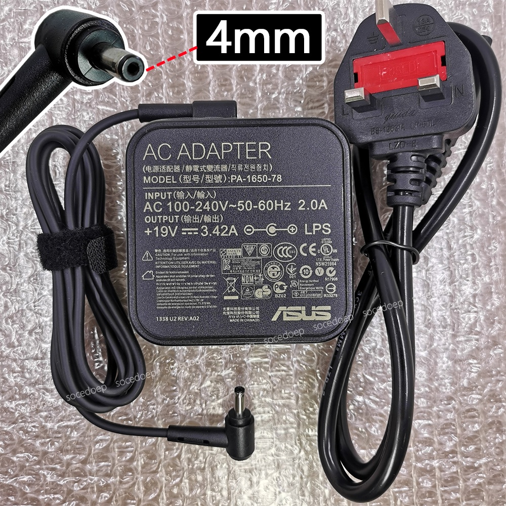 3.42A 65W Laptop AC Adapter Charger For ASUS A456U A512F X407U X412F