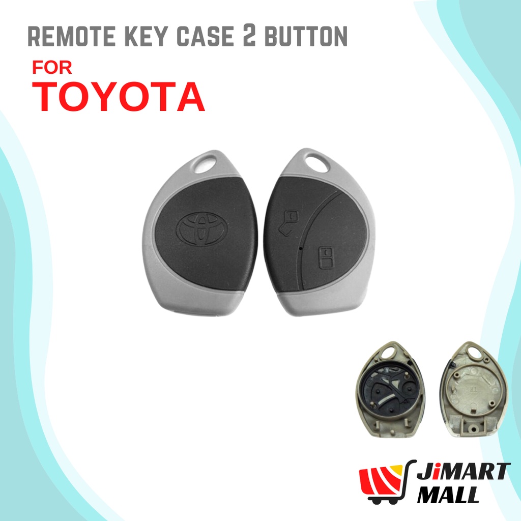 TOYOTA REMOTE 2 Button CASE COVER Hilux Vigo Vios Innova Fortuner Unser ...