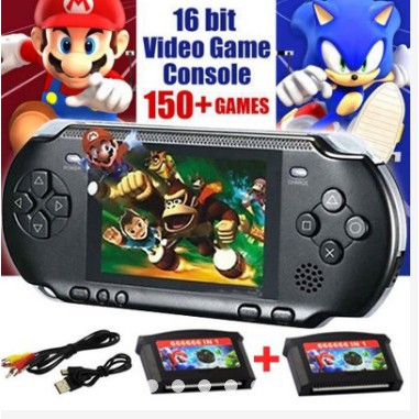 16 Bit Handheld Game Console Portable Video Game 150 Games Retro ...