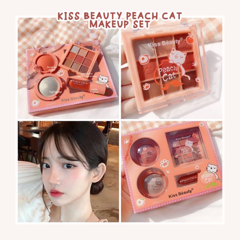 Kiss Beauty Peach Cat Makeup Set
