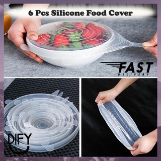 6pcs/set Silicone Stretch Lids, Sealed-bowl Covers, Dust-proof