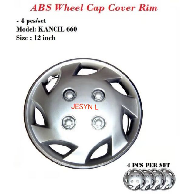 PERODUA KANCIL 660 ABS WHEEL CAP RIM COVER 12 INCH 4 PCS /SET
