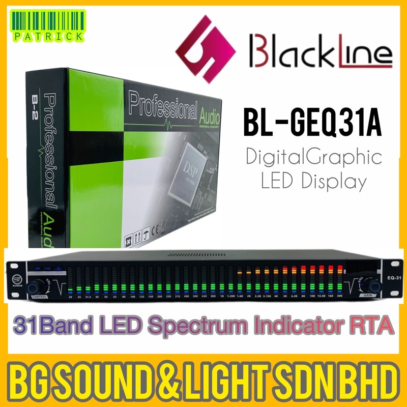BLACKLINE GEQ31A 31 Band LED Spectrum Indicator RTA (Real Time Analyzer