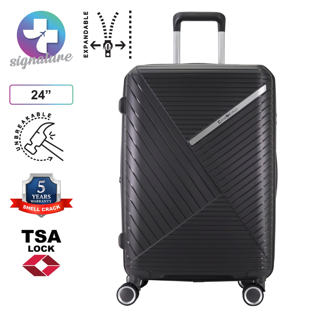 Case Valker 24" Signature ProX Expandable Unbreakable Polypropylene TSA