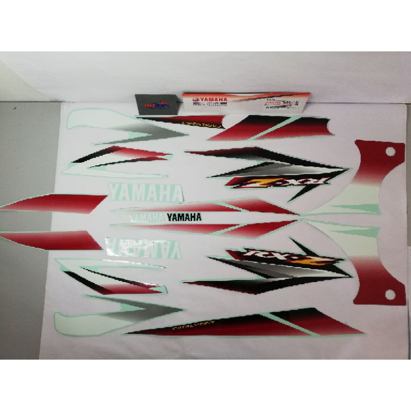 RXZ STRIPE GRAPHIC SET STICKER MERAH PUTIH 100%ORI HLY 5PV | Shopee ...
