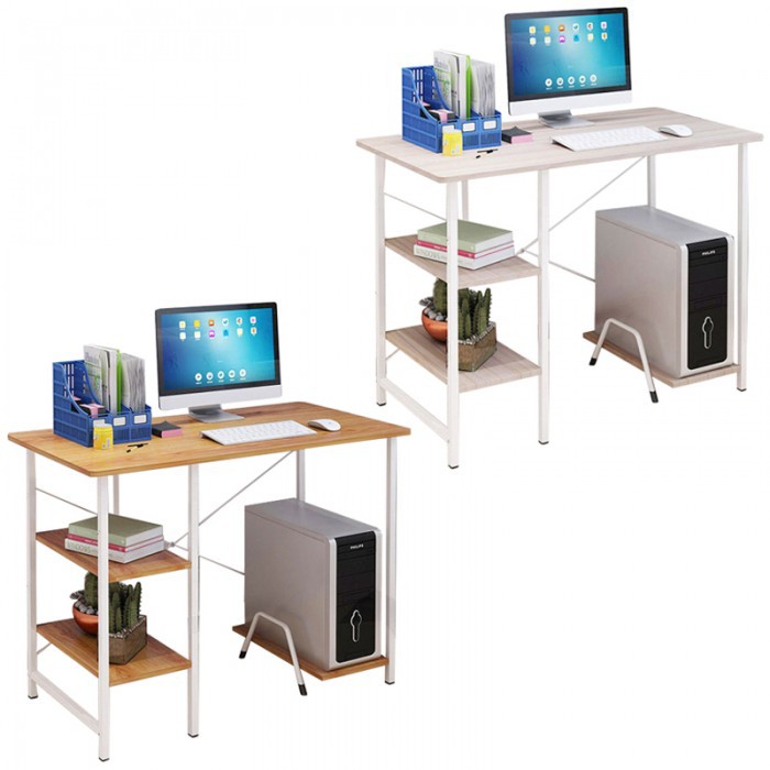 Desktop Pc Table Study Table with CPU Holder Meja Study | Shopee Malaysia
