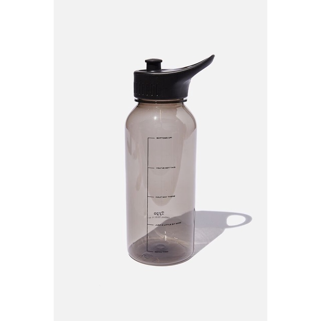 TYPO Drink it up Bottle Water drinking Bottle 1L BPA free, Straw botol 1Litre / Typo Sipper Cup / Typo Bottle
