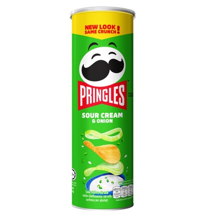 Pringles Potato Crisps Chips - Sour Cream & Onion (107g) | Shopee Malaysia