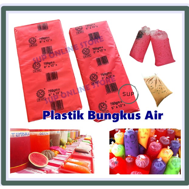 Plastic Packing Hm 700gm± Plastik Bungkus Air 5x12 Inch And 6x12 Inch Meniaga Air 7068