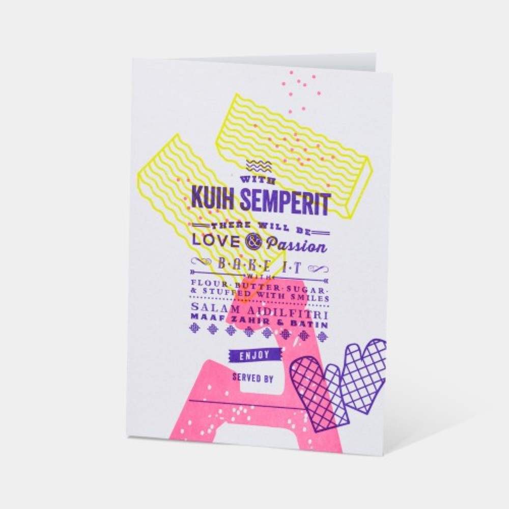 Letterpress Card - Kuih Semperit - Hari Raya Aidilfitri | Shopee Malaysia