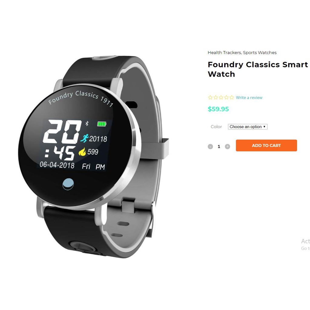 Foundry Classics Smart Watch 1911 Shopee Malaysia