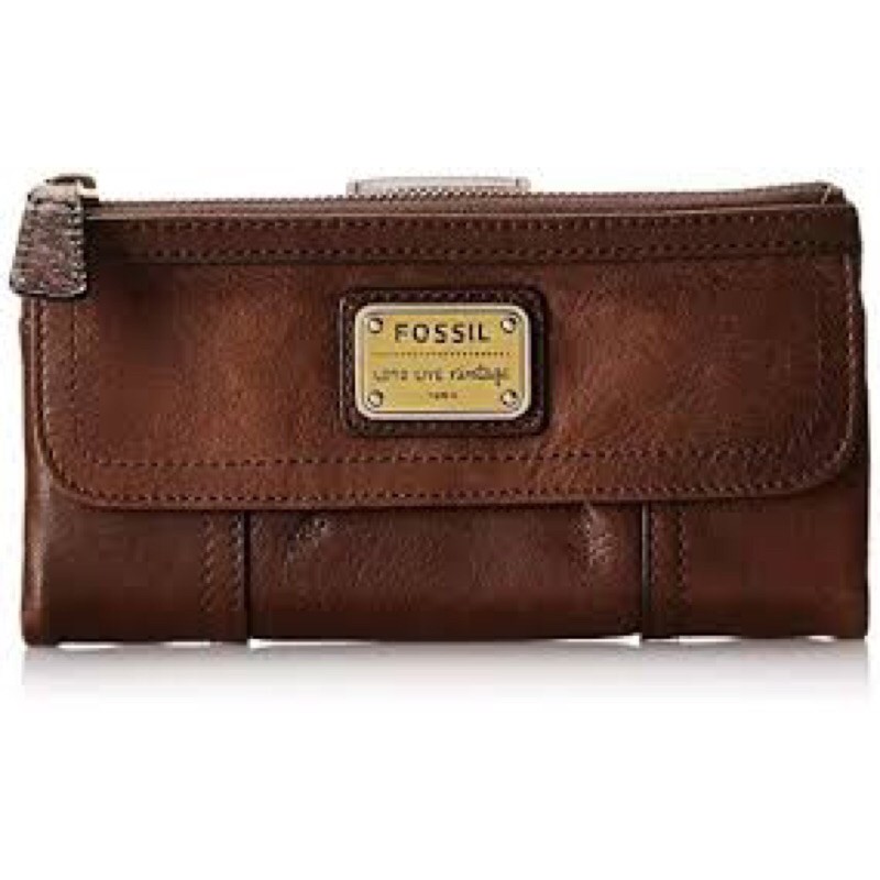 Authentic Fossil Emory Espresso Long Wallet New Shopee Malaysia