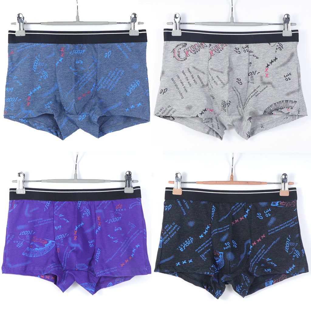 🔥4pcs/set Men Boxer🔥Men's Underwear Cotton Comfortable Print Fashion ...