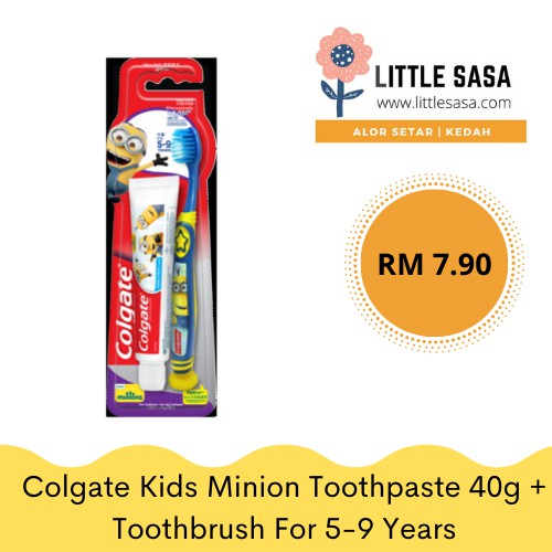 Colgate Kids Minion Toothpaste 40g + Toothbrush For 5-9 Years ( Stock ...