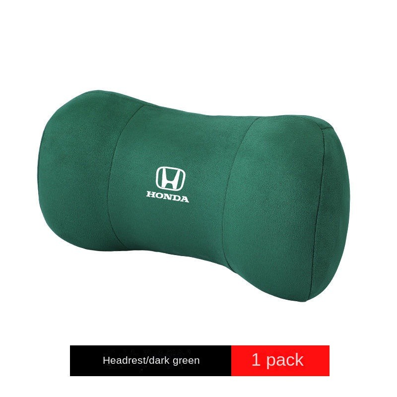 Honda Car Dedicated Headrest Neck Pillow With Decoration Suede Seat Cushion Lumbar Support