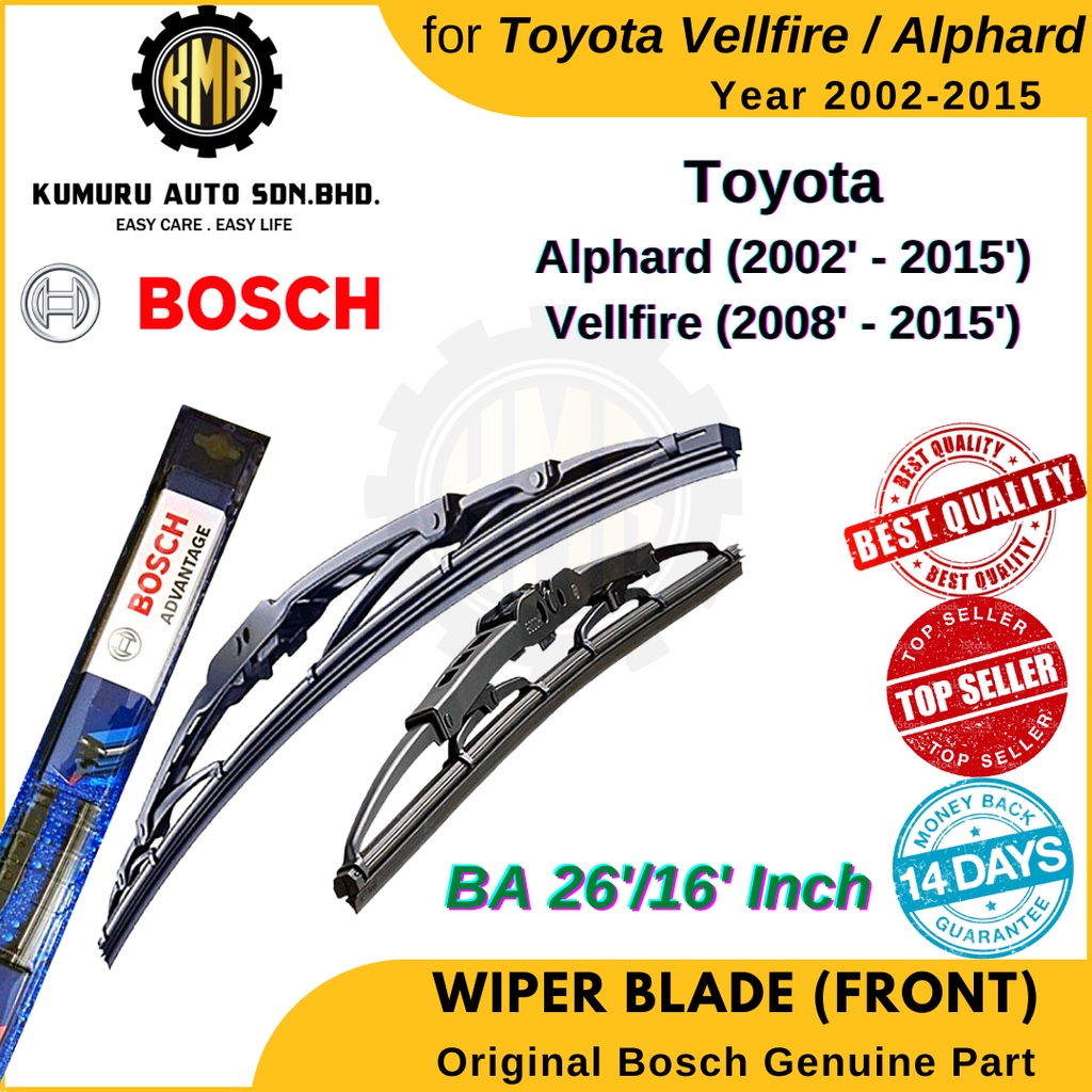 Set Bosch Advantage Wiper Blade Toyota Alphard Vellfire