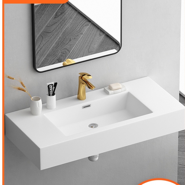 WH}Microlite Artificial Stone Whole Washbin Washstand Wall-Mounted Wash ...