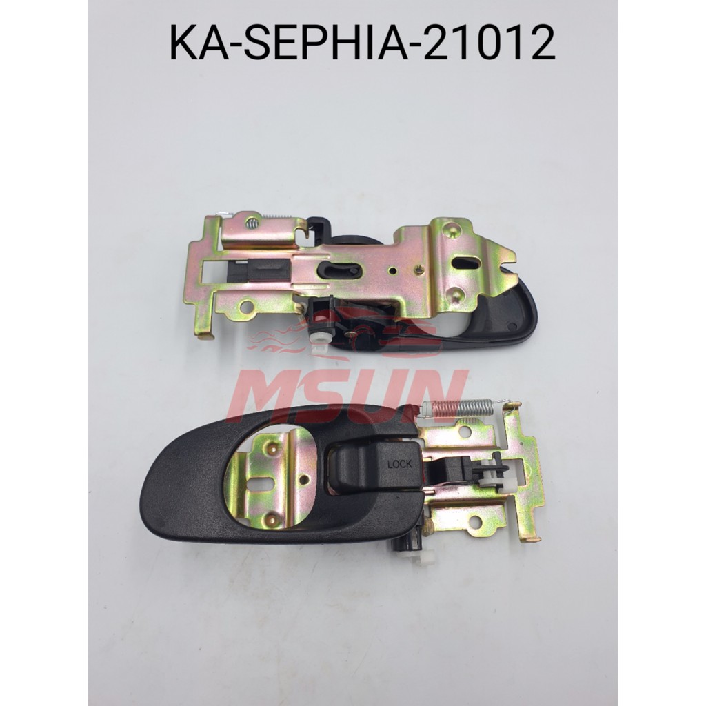 Evan-Fischer Front Driver Side Interior Door Handle For Kia Sephia 1998-2001 – Gray Plastic With Lock Button