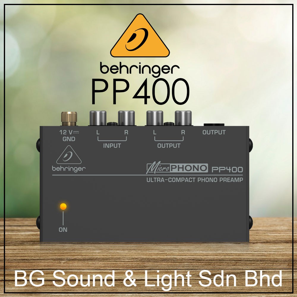 Behringer Microphono PP400 Phono Preamplifier (PP400) Shopee Malaysia