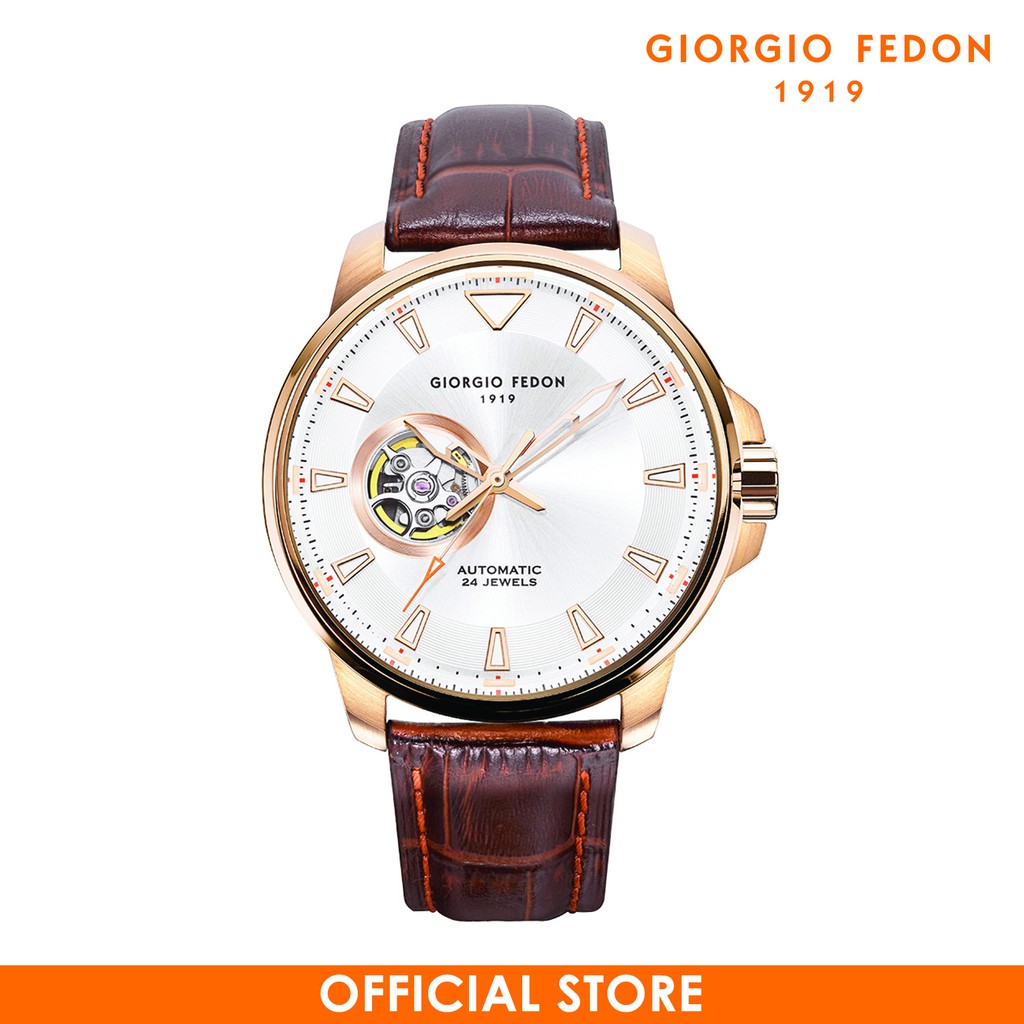 Giorgio Fedon 1919 Accurate III Men s Leather Automatic Watch GFBW004 Shopee Malaysia