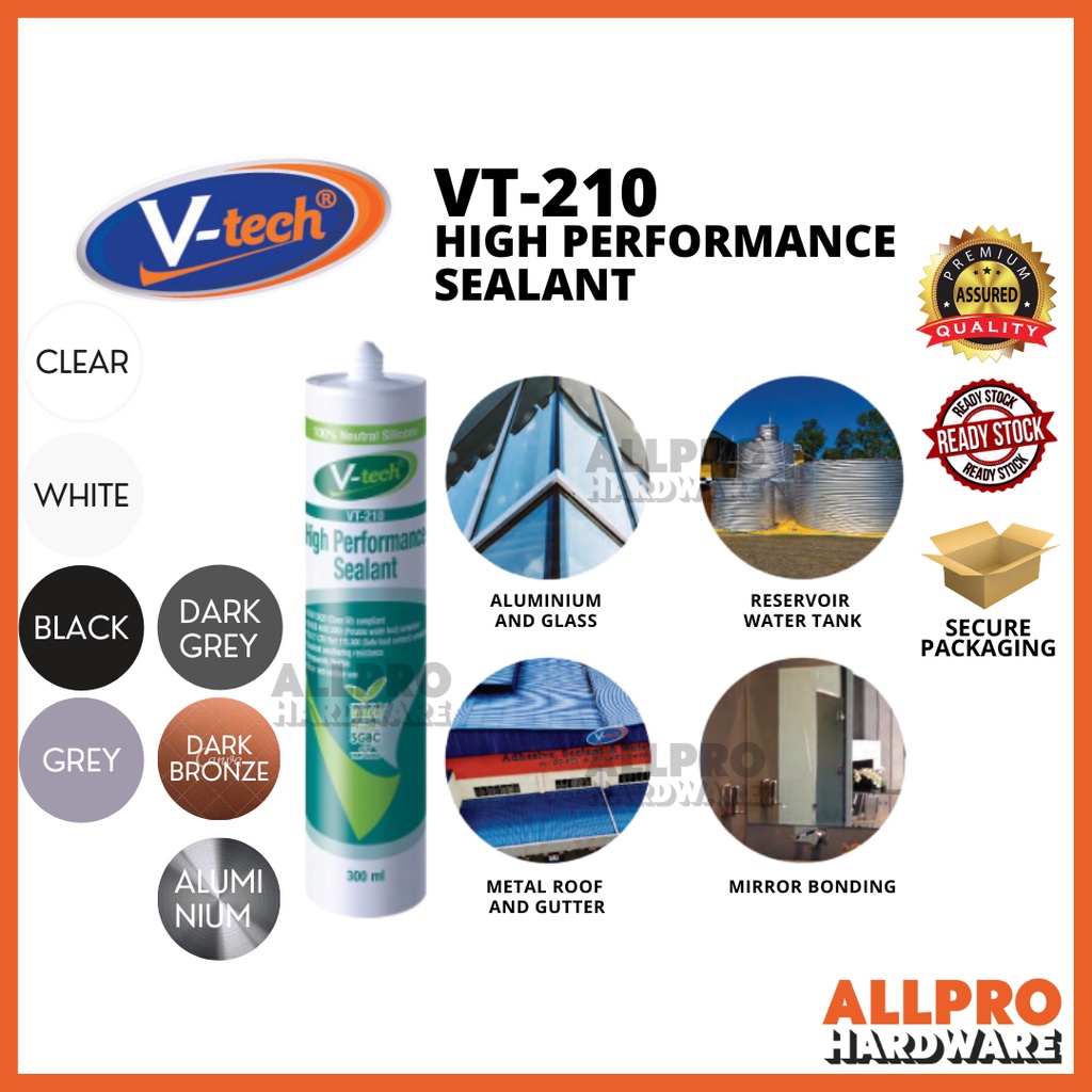 VT-210 High Performance Sealant 100% Neutral Silicone Sealant | Shopee ...